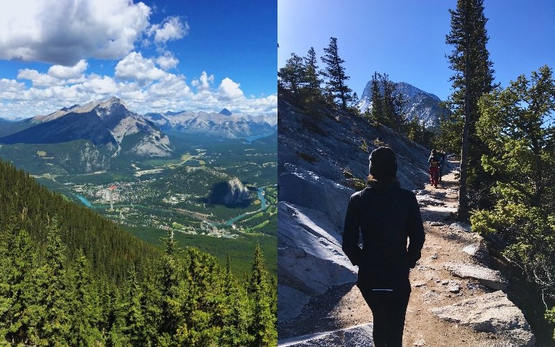 Sulphur mountain vs tunnel Mountain Banff hike
