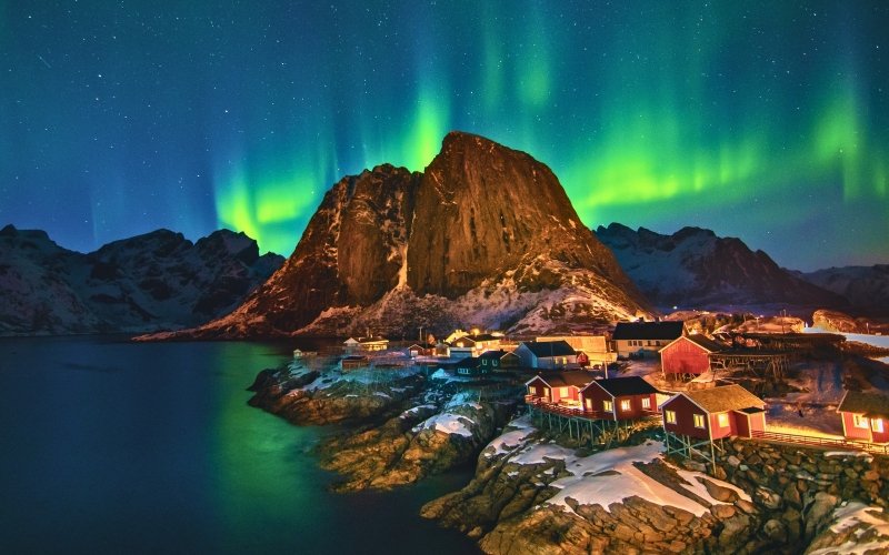 Lofoten islands northern lights